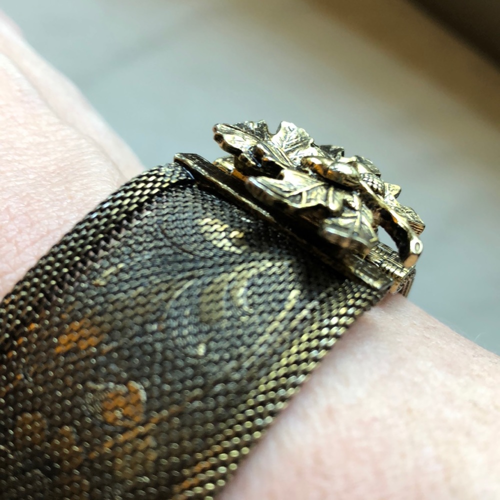 Brass leaf bracelet